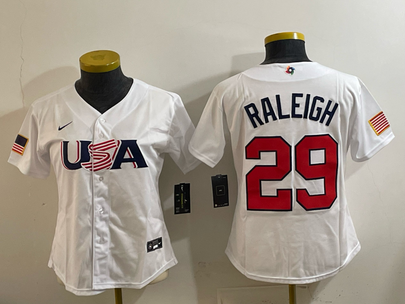 women  2026 World cup white Nike MLB jersey 004